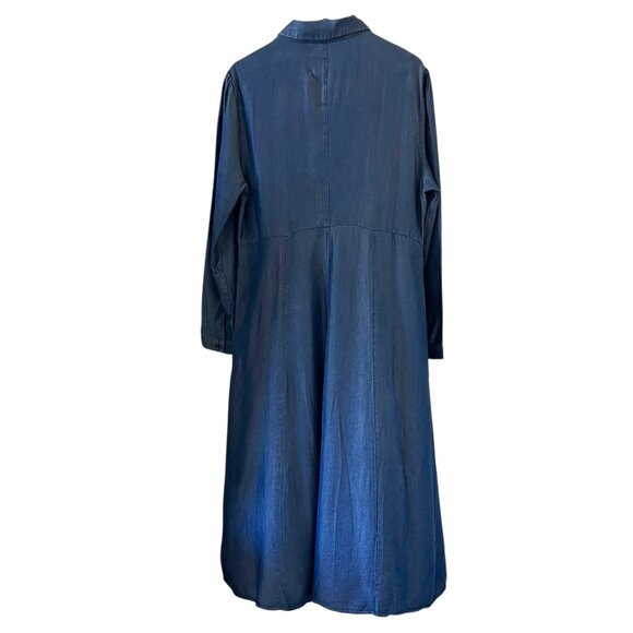 Chadwicks New Chambray Button Front Shirt Maxi Dress Size 16 - Picture 7 of 13